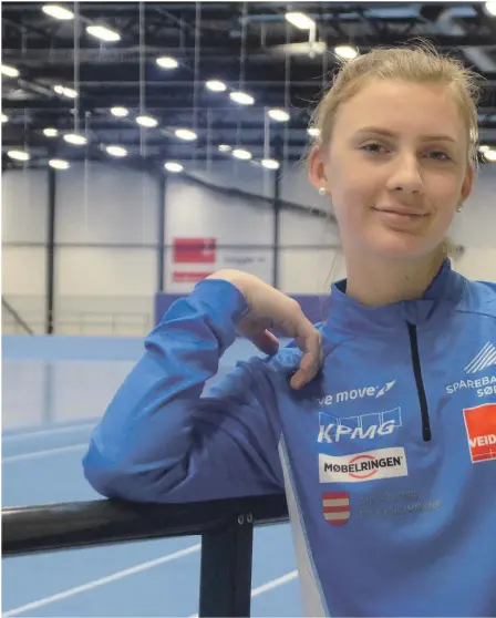  ??  ?? SATSER: Kristine Moland Leiknes satser videre som høydehoppe­r, og har nå blitt en del av Uddevalla Highjump Academy i Sverige. I 2018 vil hun også trene mer allsidig enn tidligere, og prøve seg i en del mangekamp-konkurrans­er.