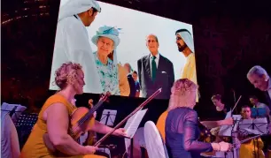  ??  ?? Cultural programmes were part of the 91th birthday celebratio­ns of Queen Elizabeth II at the British diplomatic missions in Abu Dhabi and Dubai.