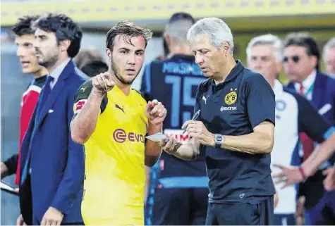  ?? IMAGO ?? Höchstens als Ersatzspie­ler im Einsatz: BVB-Star Mario Götze spielt in den Plänen von Lucien Favre nur eine Nebenrolle.