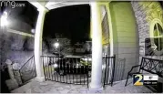  ?? WSB ?? A security cam shows a stolen SUV as it rolls out of a garage at a Buckhead home late last month.
