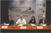  ??  ?? (FROM L-R) New World Makati Hotel Director of Finance Marilyn Sy and General Manager Farid Schoucair, ABS-CBN Lingkod Kapamilya Foundation Inc. Chief Finance and Services Officer Noemi B. Samson, and AG New World Manila Bay General Manager Mark Heywood...