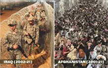  ??  ?? IRAQ (2002-21)
AFGHANISTA­N (2001-21)