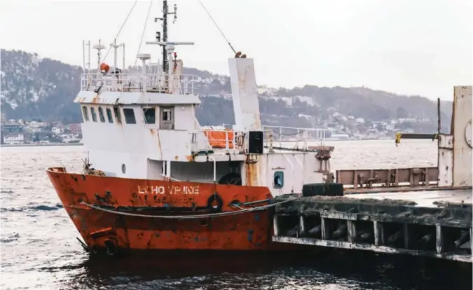  ?? ANDERS MINGE ?? «Sea Viking» ligger fortøyd til Veidekkes kai på Lura.