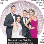  ??  ?? Darcey in her Strictly Come Dancing days on the BBC with judges Craig Revel Horwood, Shirley Ballas and Bruno Tonioli