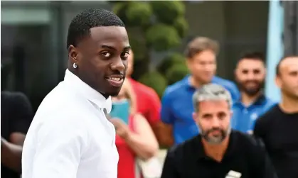  ?? Photograph: Stefano Guidi/Getty Images ?? Timothy Weah of Juventus FC arrives for his medical check at J Medical in Turin, Italy.