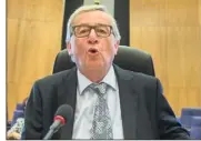  ?? (Photo EPA) ?? Le président de la Commission européenne, JeanClaude Juncker a haussé le ton, hier, contre les sanctions américaine­s à l’encontre de la Russie.