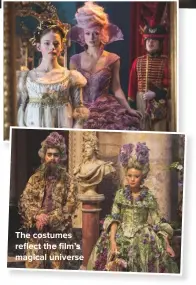  ??  ?? the costumes reflect the film’s magical universe