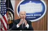  ?? EVAN VUCCI — THE ASSOCIATED PRESS FILE ?? President Joe Biden urges voters to look at job gains and industrial output when judging the economy, not just the gross domestic product.