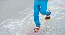  ??  ?? Hopscotch is still a firm favourite in the playground.