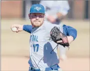  ?? STEW MILNE/AP ?? Central Connecticu­t’s Tom Curtin, shown here in a March 23 file photo, pitched 14 2/3 inning in the four-day NEC tournament and was named the MVP after the Blue Devils won the title on Sunday.