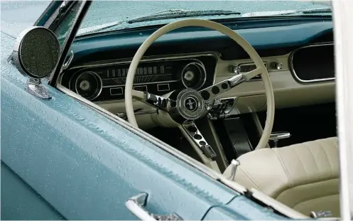  ??  ?? Inside, the early car’s dash reflects its humble Falcon ancestry