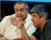  ?? ?? Los dos de los principale­s líderes sindicales, el secretario general de la CGT, Héctor Dáer, y el representa­nte del gremio de Camioneros, Pablo Moyano.