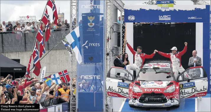  ??  ?? Craig Breen’s third place in Finland was huge achievemen­t