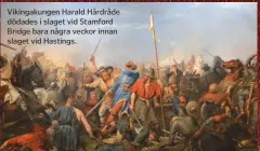  ??  ?? Vikingakun­gen Harald Hårdråde dödades i slaget vid Stamford Bridge bara några veckor innan slaget vid Hastings.