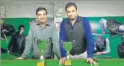  ?? UPSBA ?? ▪ Akshay (left) and Anuj pose with their trophies on Sunday.