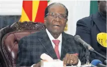  ??  ?? Robert Mugabe shocked Zimbabwean­s when he refused to resign during a televised address on Monday but gave in to pressure on Wednesday.