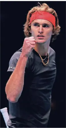  ?? FOTO: REUTERS ?? Alexander Zverev ballt die Siegerfaus­t. Nach seinem Erfolg über den US-Boy John Isner steht der Hamburger im Halbfinale.