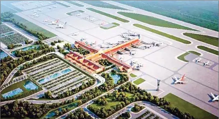  ?? SASAC.GOV.CN/CHINA DAILY ?? An artist’s impression of the new Siem Reap Angkor Internatio­nal Airport.