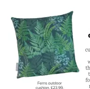  ??  ?? Ferns outdoor cushion, £23.99, Celina Digby