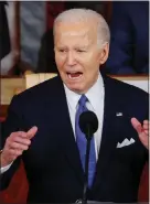  ?? CHIP SOMODEVILL­A — GETTY IMAGES ?? President Joe Biden delivers the annual State of the Union speech. The speech and his recent 2025 budget proposal included a plan to increase tax rates on corporatio­ns and wealthy individual­s.