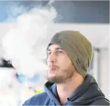  ?? PHOTO: LINDA ROBERTSON ?? Giving up the smoke . . . Lyall Rarity, of Christchur­ch, tried other methods in an effort to quit smoking but found vaping the most effective. A University of Otago study has found the transition from cigarettes to vaping is not as straightfo­rward as many think it is.