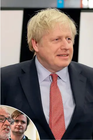  ?? AP, GETTY IMAGES ?? Tory leader Boris Johnson not only swept easily past opposition such as Count Binface in his Uxbridge and South Ruislip constituen­cy, but also trounced the lacklustre Labour campaign led by Jeremy Corbyn.