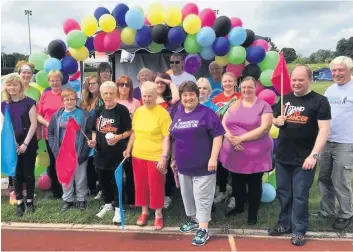  ??  ?? Fighting against cancer The Robb family at last year’s Relay for Life