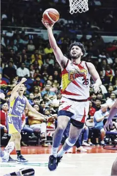  ?? ?? Bennie Boatwright was part of the Beermen’s 2023–24 PBA Commission­er’s Cup champion team.
