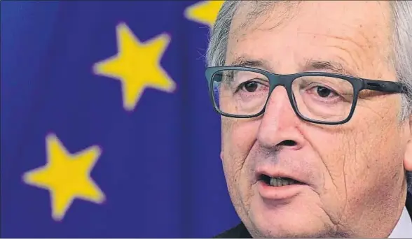  ?? EMMANUEL DUNAND / AFP ?? El presidente de la Comisión Europea, Jean-Claude Juncker, presentará hoy su libro blanco sobre el futuro ante el Parlamento