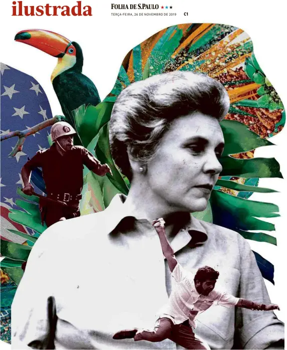  ?? Ilustração Jairo Malta ?? Colagem com retrato de Elizabeth Bishop, poeta escolhida como autora homenagead­a da Flip de 2020