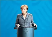  ??  ?? Angela Merkel, the German chancellor, said the killing was tragic and called for Mr Erdogan to deal with the plotters ‘under the rule of law’