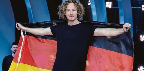  ?? Foto: Jörg Carstensen, dpa ?? Michael Schulte wird beim Eurovision Song Contest in Lissabon für Deutschlan­d singen.