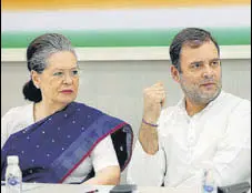  ?? ANI PHOTO ?? Besides Congress interim president Sonia Gandhi and Rahul Gandhi, the Haryana Congress has also decided to rope in chief ministers of party ruled states for the election campaign.