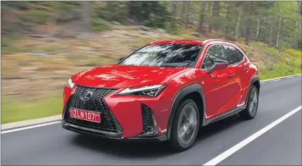  ??  ?? SPLITTING THE PACK: Lexus’ UX small SUV is priced at $44,450, putting it in the middle of the pack.