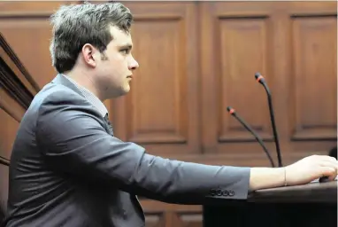  ?? PICTURE: TRACEY ADAMS/ANA ?? ONGOING: The trial of murder accused Henri van Breda continued in the Cape Town High Court yesterday. In the witness stand was DNA expert Dr Antonel Olckers.