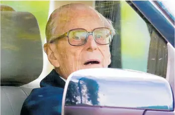  ?? Photos / Getty Images ?? Prince Philip has been driving for 80 years but is not likely to welcome advice to slow down, even at the age of 97.