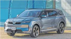  ?? FOTO: VINFAST/DPA ?? Frischer Wind: Die Marke Vinfast bringt elektrisch­e Modelle wie das SUV VF 9 auf den Markt.