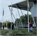  ?? ?? Image: NAIDOC Flag Raising Ceremony at the Hinchinbro­ok Visitor Informatio­n Centre.