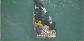  ?? Photograph: Martin county sheriff's office/Facebook ?? Eight Cuban migrants who were at sea for 16 days are recovering after their makeshift vessel capsized off Florida.