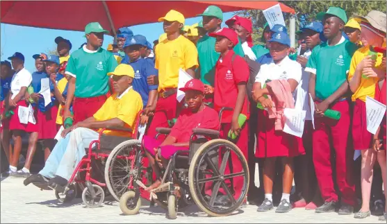  ?? Photo: Nampa ?? Give us a chance… In this file photo, people living with disabiliti­es and community members of Nkurenkuru are seen at the National Disability Day event.