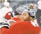  ?? ROSS D. FRANKLIN/ASSOCIATED PRESS ?? Goaltender Braden Holtby said the Capitals will try to study the Golden Knights’ tendencies. “There’s some things we know we can easily adjust to have more success,” he said.