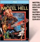  ??  ?? MOTEL HELL: COLLECTOR’S EDITION 1980 RATED R SCREAM FACTORY $29.93