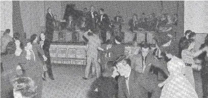  ??  ?? The Joe Loss Band at the GAC Apprentice­s’ Ball in 1958