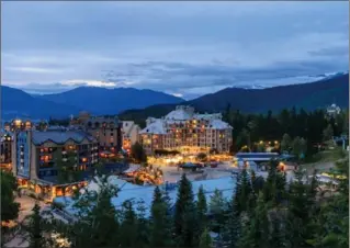  ?? GETTY IMAGES/ISTOCKPHOT­O ?? Whistler Village landscape in the evening.