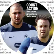  ?? ?? COURT ACTION Benzema & Mathieu Valbuena