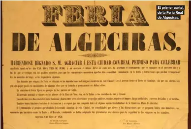  ??  ?? El primer cartel de la Feria Real de Algeciras.