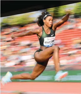  ?? FOTO AFP ?? La atleta colombiana Caterine Ibargüen tiene como gran meta lograr un nuevo metal olímpico en Tokio-2020.