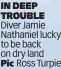  ?? ?? IN DEEP TROUBLE Diver Jamie Nathaniel lucky to be back on dry land
Pic Ross Turpie