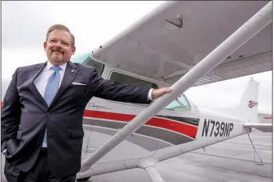  ?? Arkansas Democrat-Gazette/BENJAMIN KRAIN ?? “My wife and I are absolutely very enthusiast­ic pilots and do a lot of things in aviation at a small level and we are very engaged so anything we can do to advance aviation in our state we want to be involved with.”
