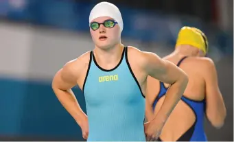  ??  ?? Mona McSharry of Team Ireland, from Grange, ahead of the women’s 50m breaststro­ke semi final event in the aquatic centre at the Youth Olympic Park, on Day 1 of the Youth Olympic Games in Buenos Aires, Argentina. Pic: Eóin Noonan/Sportsfile